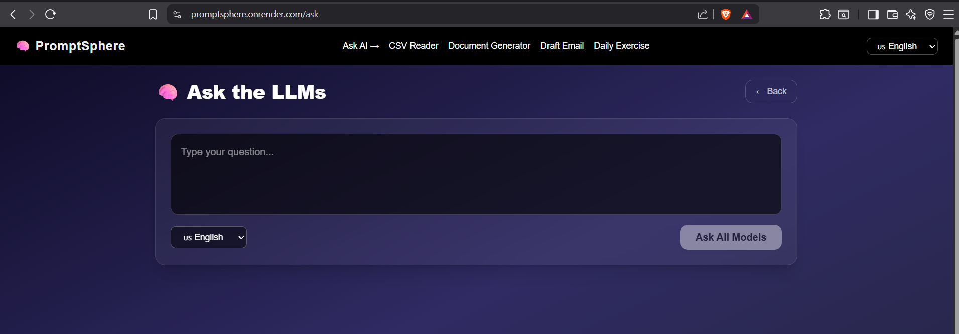 PromptSphere Screenshot 2