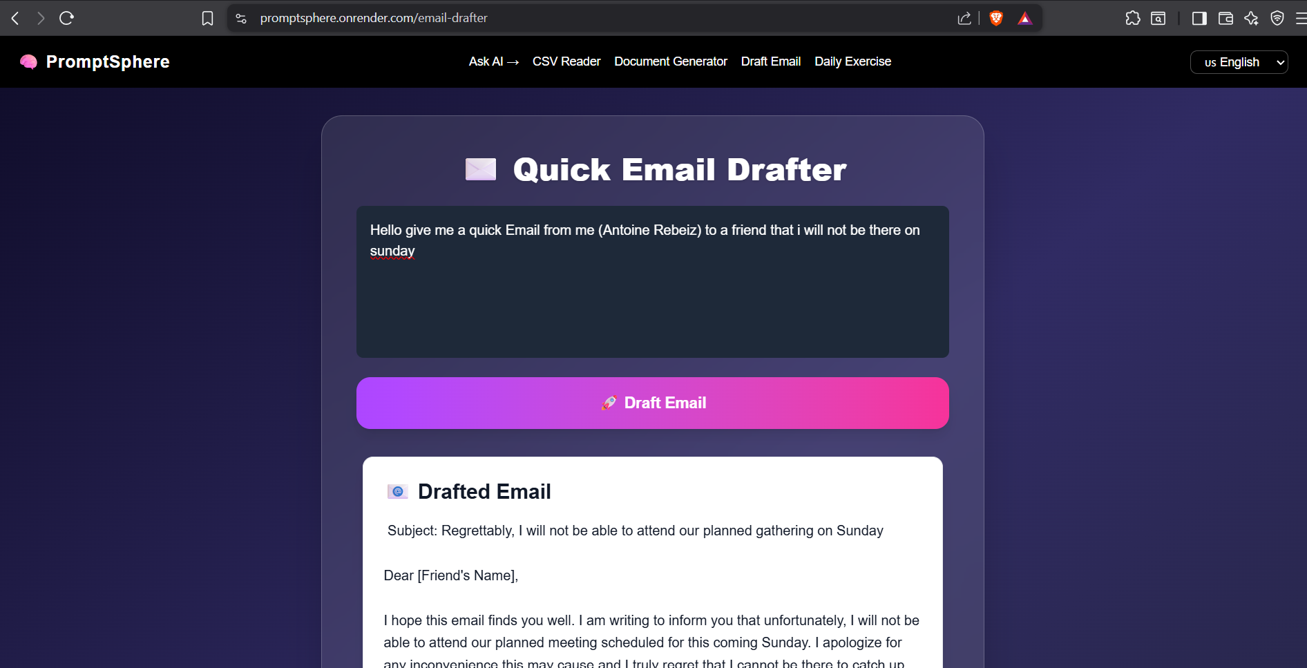 PromptSphere Screenshot 4